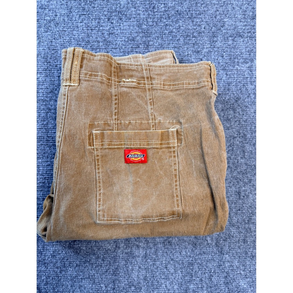 Dickies Cargo Pants 15/32 Mens 34x31 Brown Canvas Workwear Tactical Streetwear